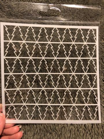 Gina Marie stencil 6x6 - Christmas tree collage