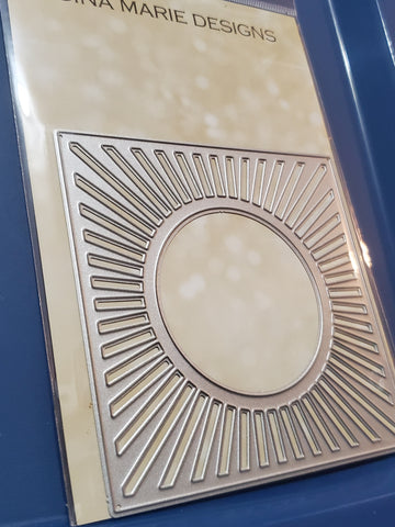 Gina Marie Metal cutting die -  Circle Burst 4x4 plate