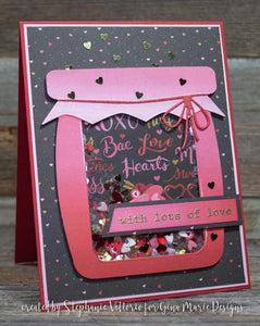 Gina Marie Metal cutting die - Cloth top Jar with Hearts