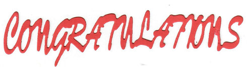 Dies ... to die for metal cutting die - Congratulations word