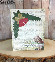 Load image into Gallery viewer, Gina Marie Metal cutting die - Corner pine swag with bells