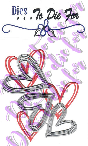 Dies ... to die for metal cutting die - Crayon Hearts - Heart