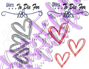 Dies ... to die for metal cutting die - Crayon Hearts - Heart