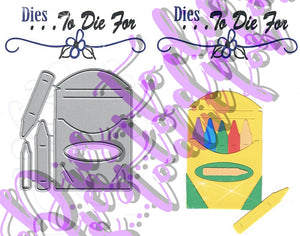 Dies ... to die for metal cutting die - Crayon Box and Crayons