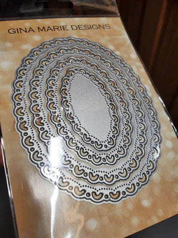 Gina Marie Metal cutting die - Crochet lace oval