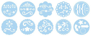 Pebbles Inc Chalk stencils  I Kandee - Accents