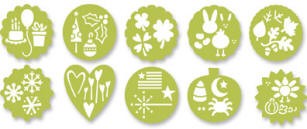 Pebbles Inc Chalk stencils  I Kandee - Holidays