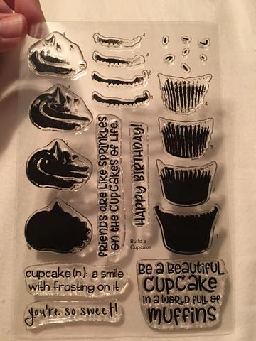 Gina Marie Clear stamp set - Cupcake stamp