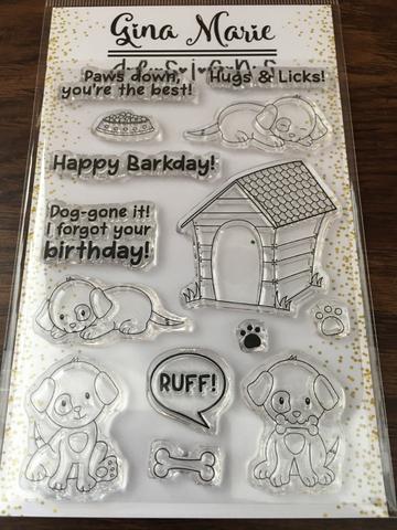 Gina Marie Clear stamp set - Cute little puppy