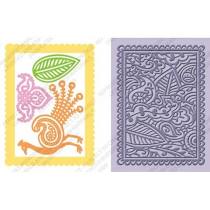 Cuttlebug Persia Combo - A2 embossing folder and metal cutting die