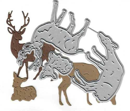 Dies ... to die for metal cutting die - Deer set - Doe Fawn Buck Family