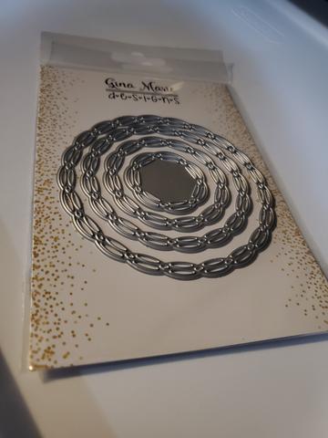 Gina Marie Metal cutting die - Double Roped Circle