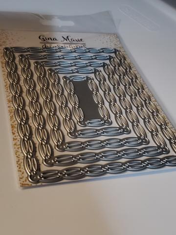 Gina Marie Metal cutting die - Double Roped Rectangle