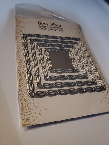 Gina Marie Metal cutting die - Double Roped Square