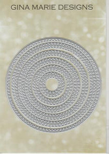 Gina Marie Metal cutting die -  Double stitched Circle