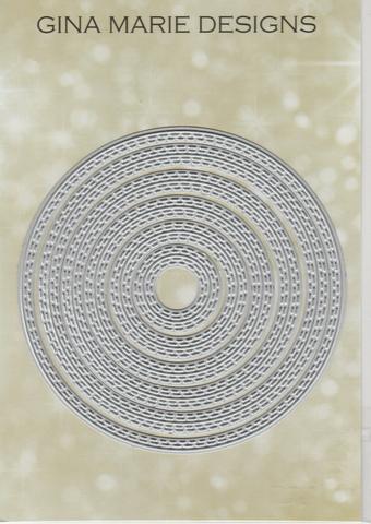 Gina Marie Metal cutting die -  Double stitched Circle