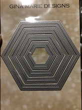 Load image into Gallery viewer, Gina Marie Metal cutting die - Double pierced Hexagon in and out