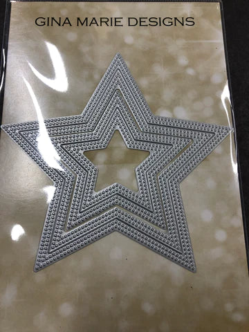 Gina Marie Metal cutting die - Double pierced star in and out
