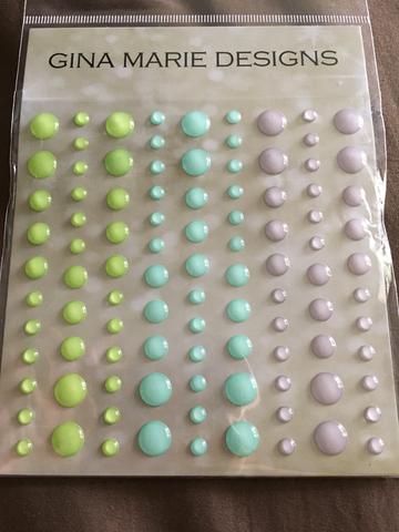 Gina Marie Enamel Dots set - Dragonfly Rain clear