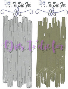 Dies ... to die for metal cutting die - Slimline Driftwood background plate- Slim line