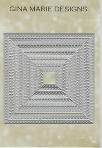 Gina Marie Metal cutting die -  Double stitched Square
