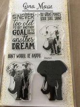 Load image into Gallery viewer, Gina Marie Clear stamp set - Elephant layered