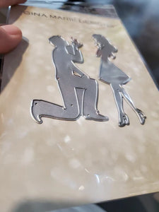 Gina Marie Metal cutting die - Engagement Couple
