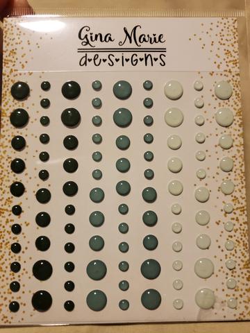 Gina Marie Enamel Dots set - EUCALYPTUS CLEAR