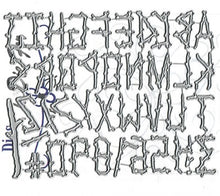 Load image into Gallery viewer, Dies ... to die for metal cutting die - Evin&#39;s Alphabet - Log sticks Font