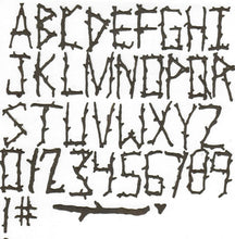 Load image into Gallery viewer, Dies ... to die for metal cutting die - Evin&#39;s Alphabet - Log sticks Font
