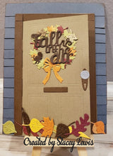 Load image into Gallery viewer, Dies ... to die for metal cutting die - Fall leaf wreath and word