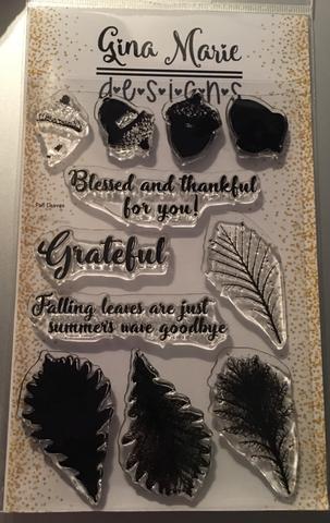 Gina Marie Clear stamp set - Fall leaves