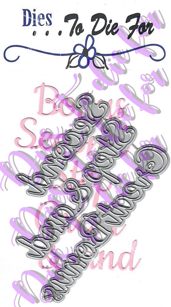 Dies ... to die for metal cutting die - Family Words - Add on's - Step second bonus great and &