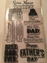 Load image into Gallery viewer, Gina Marie Clear stamp set - Father&#39;s Day