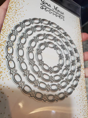 Gina Marie Metal cutting die - flower chain circle