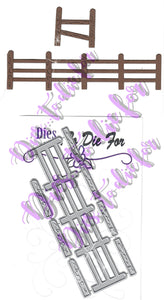 Dies ... to die for metal cutting die - Fence Border with Wood slats