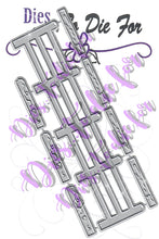 Load image into Gallery viewer, Dies ... to die for metal cutting die - Fence Border with Wood slats