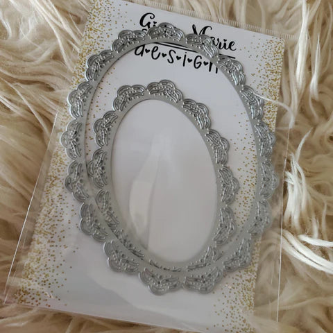 Gina Marie Metal cutting die -  Filigree lace oval