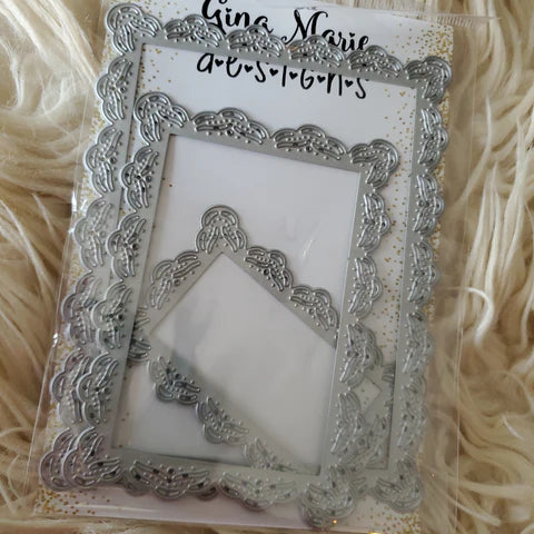 Gina Marie Metal cutting die -  Filigree lace rectangle