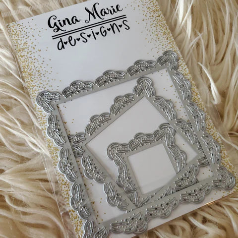 Gina Marie Metal cutting die -  Filigree lace square