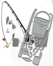 Load image into Gallery viewer, Dies ... to die for metal cutting die - Fishing pole set