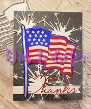 Load image into Gallery viewer, Dies ... to die for metal cutting die - Waving Flag - USA American