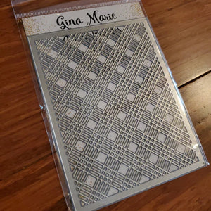 Gina Marie Metal cutting die -  Flannel panel - Plaid background plate