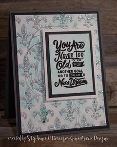 Gina Marie stencil 6x6 - Fleur pattern Mardi Gras