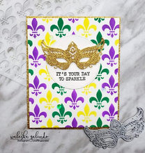 Load image into Gallery viewer, Gina Marie stencil 6x6 - Fleur pattern Mardi Gras