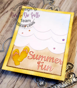 Dies ... to die for metal cutting die -Summer seasons words with shadows - Fun water sunshine