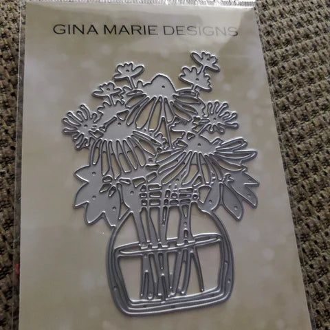 Gina Marie Metal cutting die -  Flower Jar