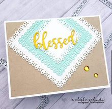 Load image into Gallery viewer, Gina Marie Metal cutting die - Flower Pleated Lace nested Square
