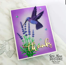 Load image into Gallery viewer, Gina Marie Metal cutting die - Flying Hummingbird - Humming bird