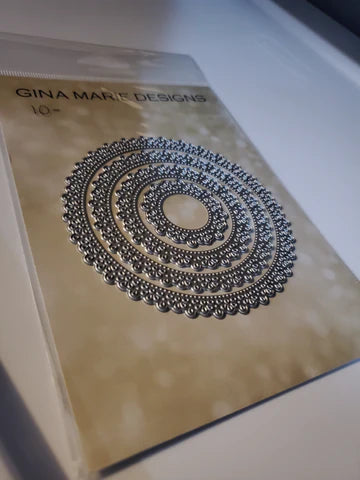 Gina Marie Metal cutting die - Flower Pleated lace circle